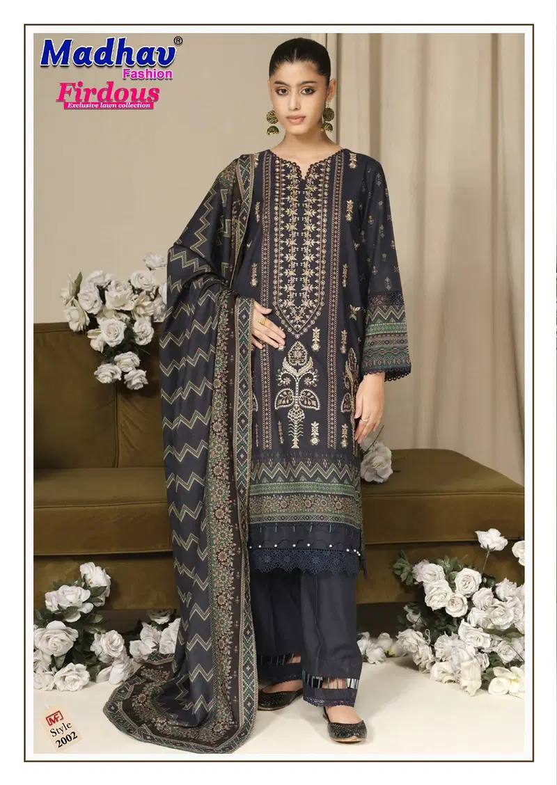 Firdous Vol 02 by Madhav Karachi Cotton Dress Material Collection